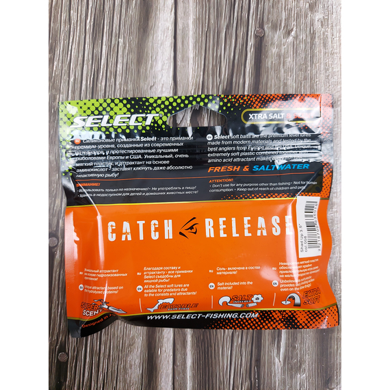 Силикон Select Shad Up 3.5" col.008 (5 шт/упак), Длина силикона: 3.5" (8.89 см), Расцветка силикона: 008, фото , изображение 3