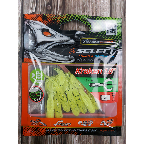 Силикон Select Kraken 1.8" #241 (7 шт/уп), Длина силикона: 1.8" (4.57 см), Расцветка силикона: 241, фото , изображение 3