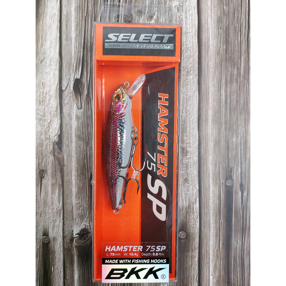 Воблер Select Hamster 75SP 75mm 10.4g S48 (0.8-1.0m), Размер/Вес: 75mm/10g, Цвет воблера: S48, фото , изображение 2