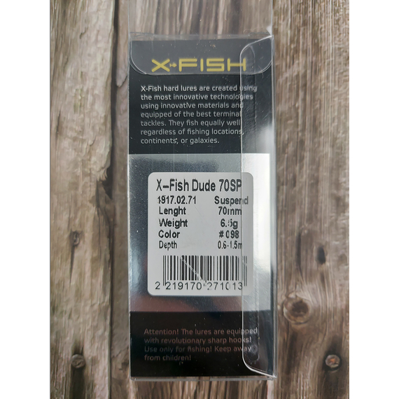 Воблер X-Fish Dude 70SP 70mm 6.5g #098 (0.6-1.5m), Размер/Вес: 70mm/6.5g, Цвет воблера: 098, фото , изображение 4