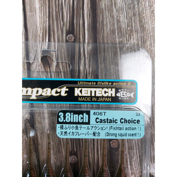 Силікон Keitech Sexy Impact 3.8" (10 шт/упак), колір:406 castaic choice, Довжина силікону: 3.8" (9.7 см), Колір силікону: 406 Castaic Choice, фото , изображение 3