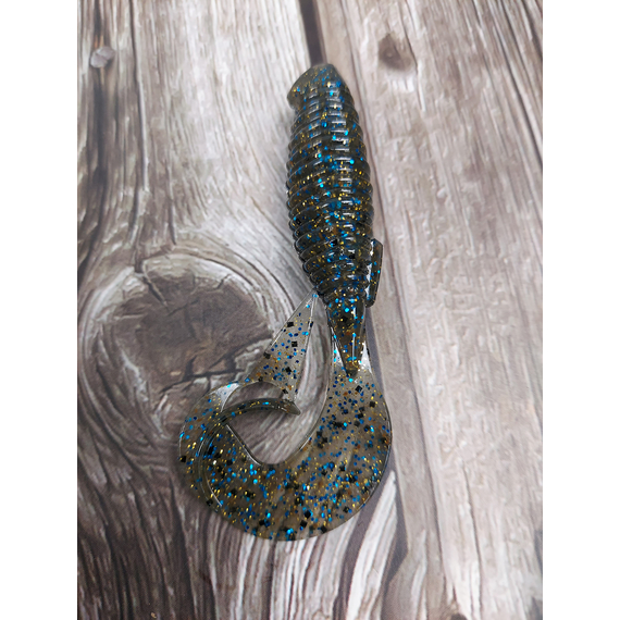 Силікон Keitech Flapper Grub 4" (7 шт/упак), колір:205 bluegill, Довжина силікону: 4" (10.2 см), Колір силікону: 205 Bluegill, фото , изображение 10