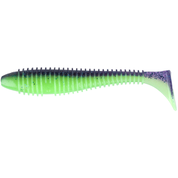 Силикон Keitech Swing Impact FAT 3.8" (6 шт/упак) цвет: pal#06 violet lime berry, Длина силикона: 3.8" (9.7 см), Расцветка силикона: PAL#06 Violet Lime Berry, фото , изображение 2