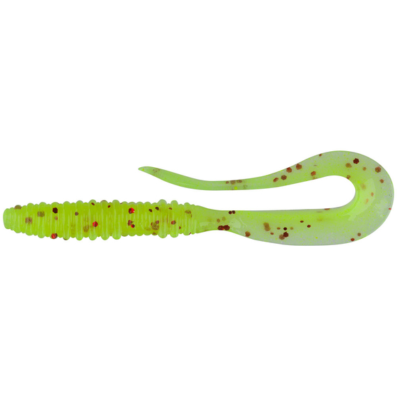 Силікон Keitech Mad Wag Mini 2.5" (12 шт/упак), колір:pal#01 chartreuseredflake, Довжина силікону: 2.5" (6.3 см), Колір силікону: PAL#01 Chartreuse Red Flake, фото , изображение 2