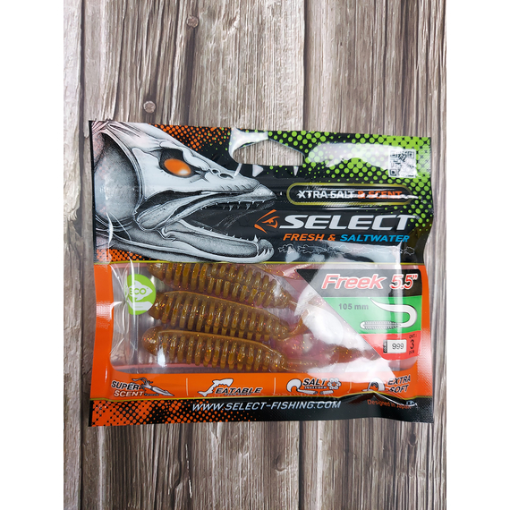 Силікон Select Freek 5.5" #999 (3 шт / уп), Длина силикона: 5.5" (13.97 см), Расцветка силикона: 999, фото , изображение 3