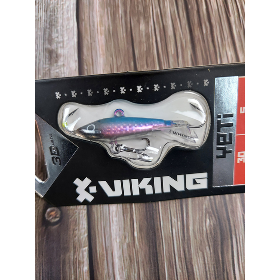 Балансир Viking Fishing Yeti Ice Jig 30mm 5.0g #01 Blue Glam, Розмір/Вага: 30мм/5г, Колір балансиру: #1 Blue Glam, фото , изображение 7