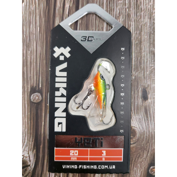 Балансир Viking Fishing Yeti Ice Jig 20mm 3.0g #21 Kingfisher Green, Размер/Вес: 20мм/3г, Колір балансиру: #21 Kingfisher Green, фото , изображение 2