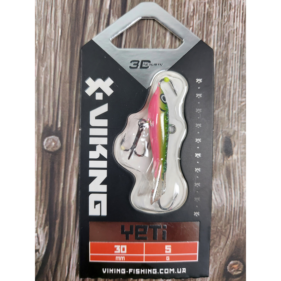 Балансир Viking Fishing Yeti Ice Jig 30mm 5.0g #22 Kingfisher Pink, Розмір/Вага: 30мм/5г, Колір балансиру: #22 Kingfisher Pink, фото , изображение 3