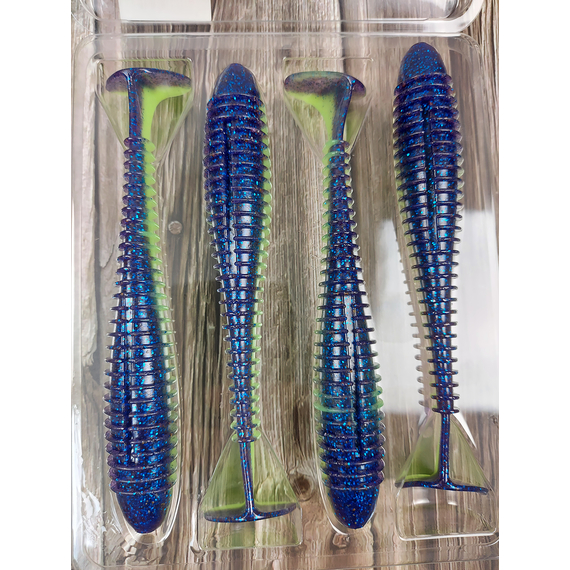 Силікон Keitech Swing Impact FAT 5.8" (4 шт/уп),, колір: pal#06 violet lime berry, Довжина силікону: 5.8" (14.7 см), Колір силікону: PAL#06 Violet Lime Berry, фото , изображение 6