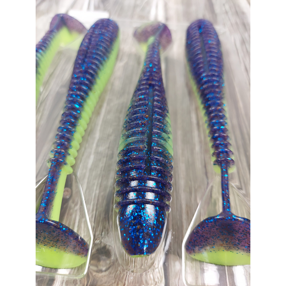 Силікон Keitech Swing Impact FAT 5.8" (4 шт/уп),, колір: pal#06 violet lime berry, Довжина силікону: 5.8" (14.7 см), Колір силікону: PAL#06 Violet Lime Berry, фото , изображение 7