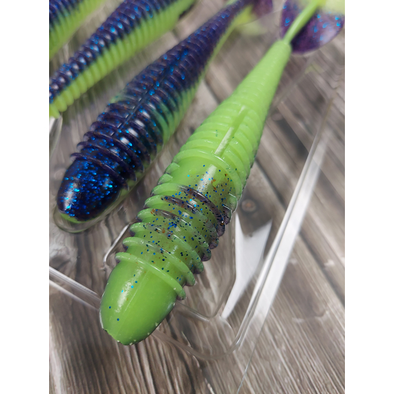 Силікон Keitech Swing Impact FAT 5.8" (4 шт/уп),, колір: pal#06 violet lime berry, Довжина силікону: 5.8" (14.7 см), Колір силікону: PAL#06 Violet Lime Berry, фото , изображение 8