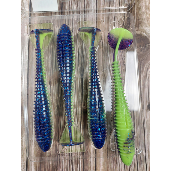 Силікон Keitech Swing Impact FAT 5.8" (4 шт/уп),, колір: pal#06 violet lime berry, Довжина силікону: 5.8" (14.7 см), Колір силікону: PAL#06 Violet Lime Berry, фото , изображение 9