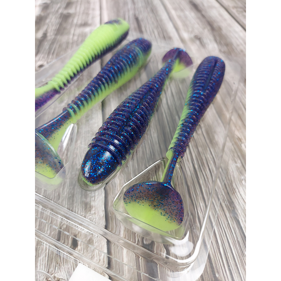Силікон Keitech Swing Impact FAT 5.8" (4 шт/уп),, колір: pal#06 violet lime berry, Довжина силікону: 5.8" (14.7 см), Колір силікону: PAL#06 Violet Lime Berry, фото , изображение 10