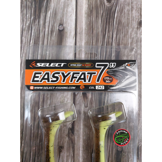 Силикон Select Easy Fat 7" #242 (2 шт/уп), Длина силикона: 7" (17.5 см), Расцветка силикона: 242, фото , изображение 4