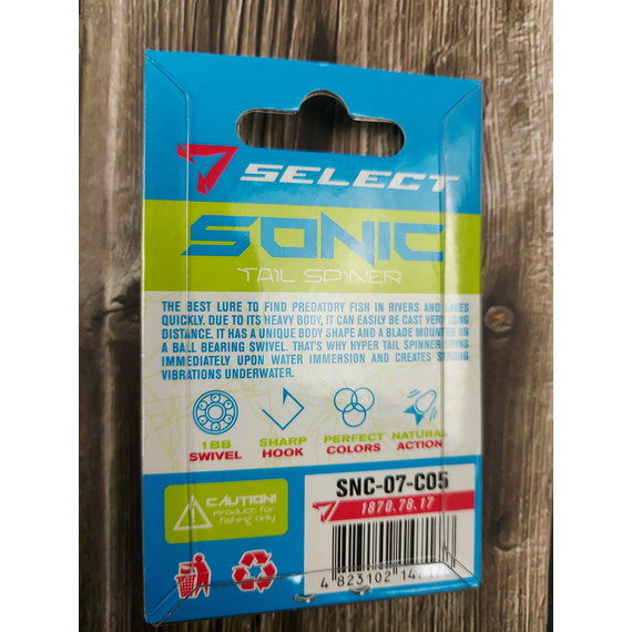Тейл-спінер Select Sonic 7.0g #05, Вес: 7г, Цвет блесны: 5, фото , изображение 4