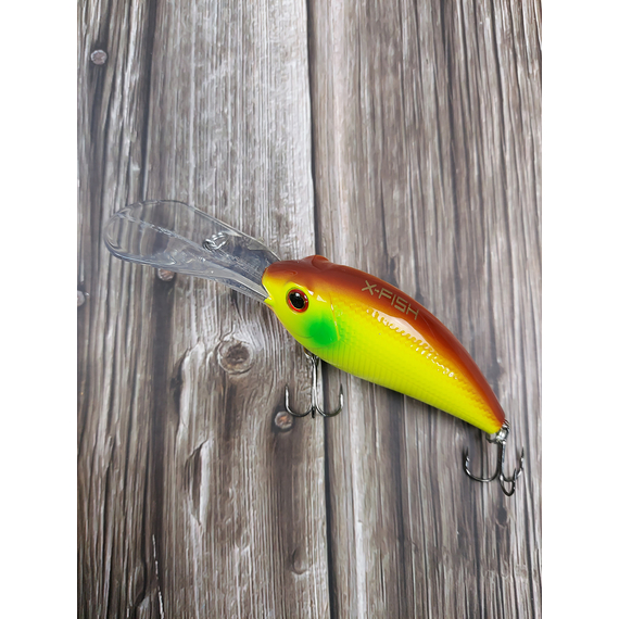 Воблер X-Fish Deeper 75F 75mm 23g #004 (5.0-6.0m), Розмір/Вага: 75mm/23g, Колір воблера: 004, фото , изображение 8