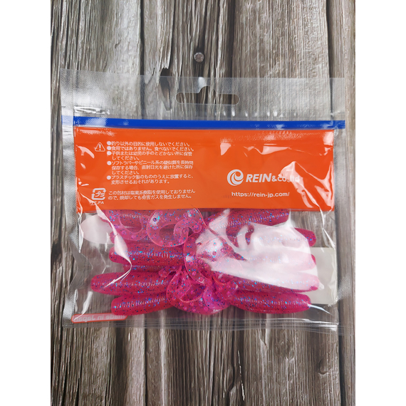 Силікон Reins Fat G-Tail Grub 3" 443 Pink Sardine (12шт/уп), Довжина силікону: 3.0" (7,62 см), Колір силікону: 443 Pink Sardine, фото , изображение 4