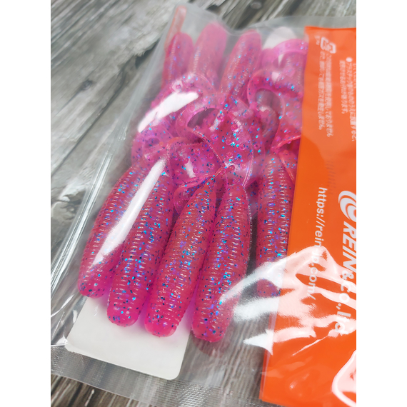 Силікон Reins Fat G-Tail Grub 3" 443 Pink Sardine (12шт/уп), Довжина силікону: 3.0" (7,62 см), Колір силікону: 443 Pink Sardine, фото , изображение 5