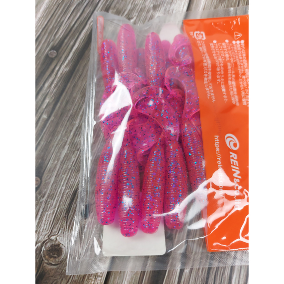 Силікон Reins Fat G-Tail Grub 3" 443 Pink Sardine (12шт/уп), Довжина силікону: 3.0" (7,62 см), Колір силікону: 443 Pink Sardine, фото , изображение 6