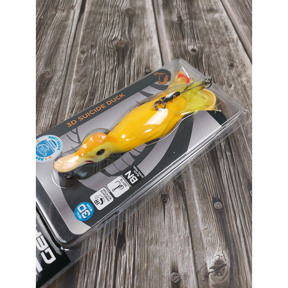 Воблер Savage Gear 3D Suicide Duck 105F 105mm 28.0g #02 Yellow, Размер/Вес: 105мм/28г, Цвет воблера: Yellow, фото , изображение 9