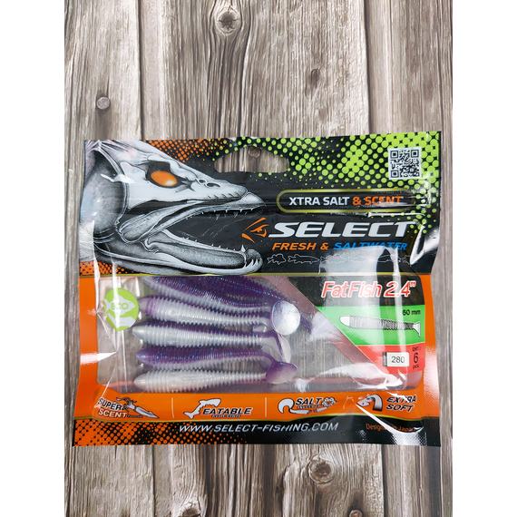 Силикон Select FatFish 2.4" #280 (6 шт/уп), Длина силикона: 2.4" (6.1 см), Расцветка силикона: 280, фото , изображение 3