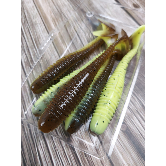 Силикон Select FatFish 3.8" #242 (5 шт/уп), Длина силикона: 3.8" (9.65 см), Расцветка силикона: 242, фото , изображение 8