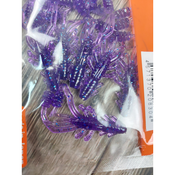 Силікон Reins Ring Shrimp 2" 567 Lilac Silver & Blue Flake (12шт/уп), Довжина силікону: 2.0" (5,08 см), Колір силікону: 567 Lilac Silver&Blue Flake, фото , изображение 7