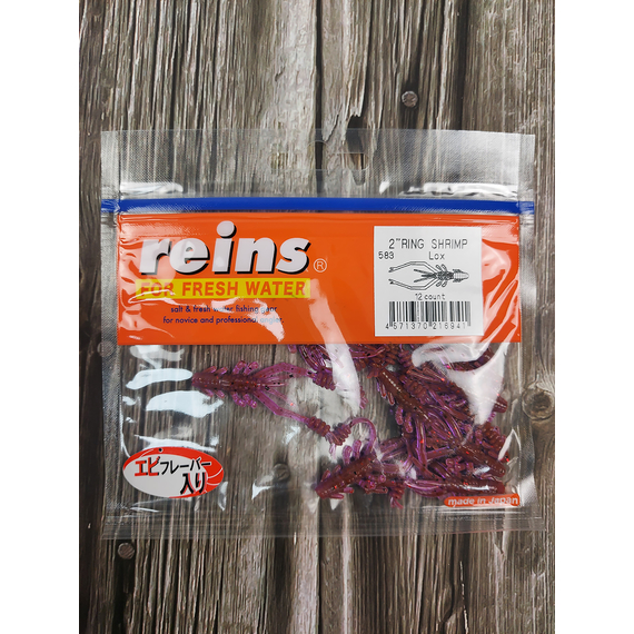 Силікон Reins Ring Shrimp 2" 583 LOX (12 шт/уп.), Довжина силікону: 2.0" (5,08 см), Колір силікону: 583 LOX, фото , изображение 2