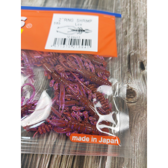 Силікон Reins Ring Shrimp 2" 583 LOX (12 шт/уп.), Довжина силікону: 2.0" (5,08 см), Колір силікону: 583 LOX, фото , изображение 3