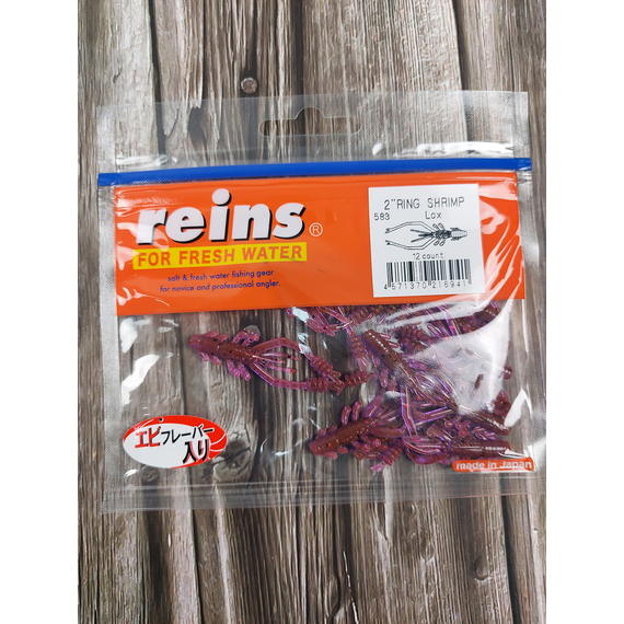 Силікон Reins Ring Shrimp 2" 583 LOX (12 шт/уп.), Довжина силікону: 2.0" (5,08 см), Колір силікону: 583 LOX, фото , изображение 7