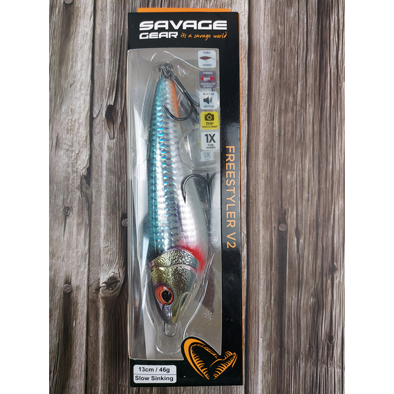 Воблер Savage Gear Freestyler V2 SS 130mm 46.0g Roach, Розмір/Вага: 130мм/46г, Колір воблера: Roach, фото , изображение 2