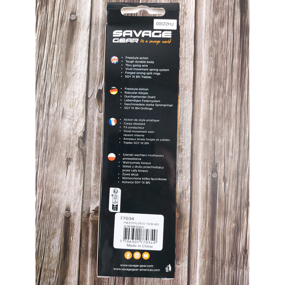 Воблер Savage Gear Freestyler V2 SS 130mm 46.0g Roach, Розмір/Вага: 130мм/46г, Колір воблера: Roach, фото , изображение 3