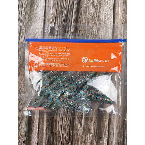 Силикон Reins Fat G-Tail Grub 3" 204 UV All Stars (12 шт/уп.), Длина силикона: 3.0" (7,62 см), Расцветка силикона: 204 UV All Stars, фото , изображение 4