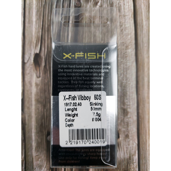 Воблер X-Fish Vibboy 50S 50mm 7.5g #004, Розмір/Вага: 50mm/7.5g, Колір воблера: 004, фото , изображение 4