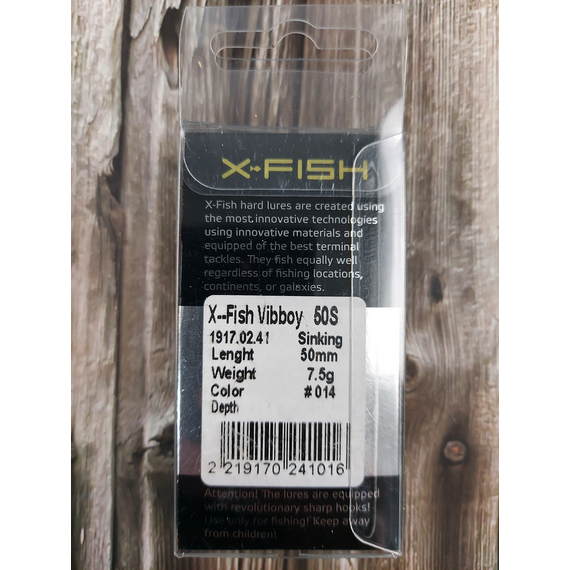 Воблер X-Fish Vibboy 50S 50mm 7.5g #014, Размер/Вес: 50mm/7.5g, Цвет воблера: 014, фото , изображение 4