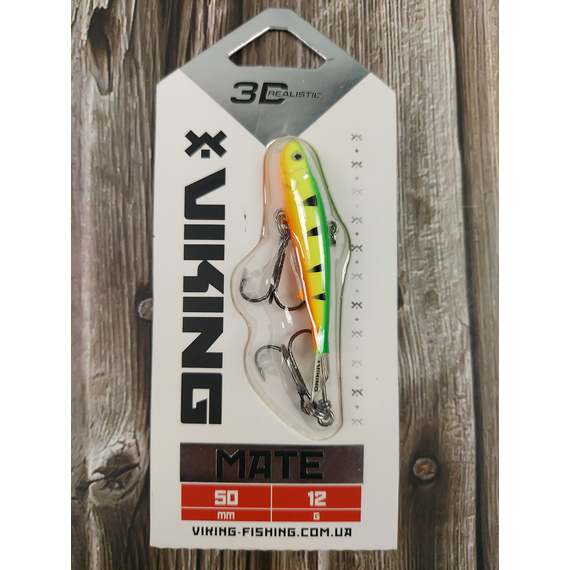 Балансир Viking Fishing Mate Ice Jig 50mm 12g #04 Fire Perch, Размер/Вес: 50мм/12г, Колір балансиру: #04 Fire Perch, фото , изображение 3