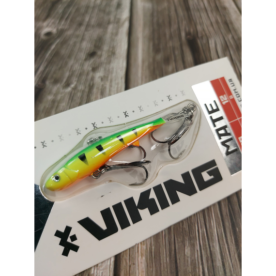 Балансир Viking Fishing Mate Ice Jig 50mm 12g #04 Fire Perch, Размер/Вес: 50мм/12г, Колір балансиру: #04 Fire Perch, фото , изображение 6