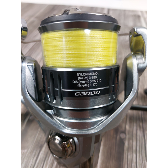 Котушка Shimano Nasci FC C3000 + плетений шнур PowerPro 0.19мм (комплект), фото , изображение 9