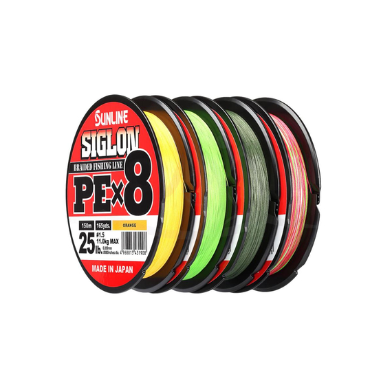 Шнур Sunline Siglon PE х8 150m (салат.) #2.0/0.242mm 35lb/15.5kg, Діаметр: #2.0/0.242mm, Колір: салатовий, фото , изображение 9