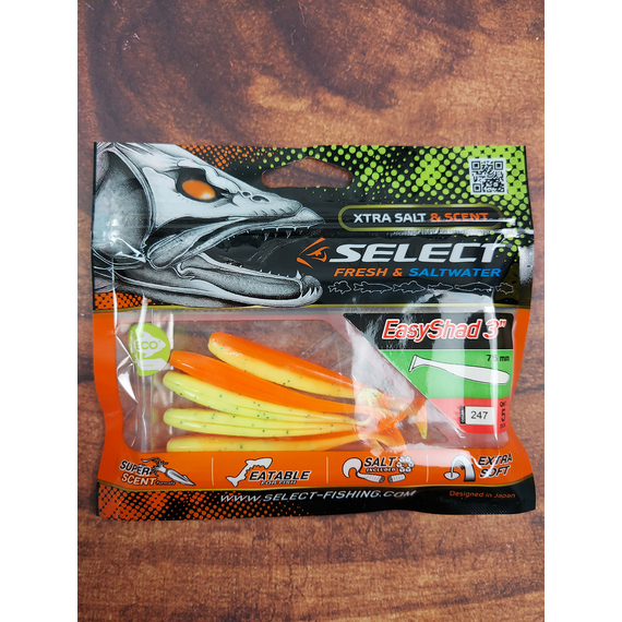 Силікон Select Easy Shad 3" #247 (5 шт / уп), Довжина силікону: 3" (7.62 см), Колір силікону: 247, фото , изображение 3