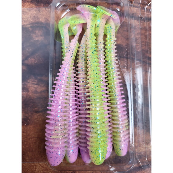 Силикон Keitech Swing Impact 4.5" (6 шт/упак) ц:ea#16 cotton candy blue f, Длина силикона: 4.5" (11.4 см), Расцветка силикона: ea#16 cotton candy blue f, фото , изображение 5