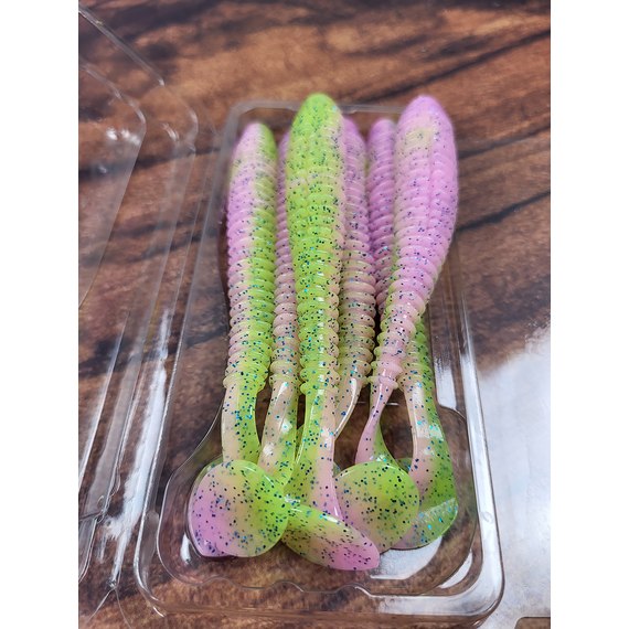 Силикон Keitech Swing Impact 4.5" (6 шт/упак) ц:ea#16 cotton candy blue f, Длина силикона: 4.5" (11.4 см), Расцветка силикона: ea#16 cotton candy blue f, фото , изображение 7