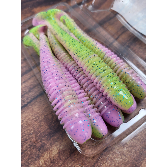 Силикон Keitech Swing Impact 4.5" (6 шт/упак) ц:ea#16 cotton candy blue f, Длина силикона: 4.5" (11.4 см), Расцветка силикона: ea#16 cotton candy blue f, фото , изображение 10