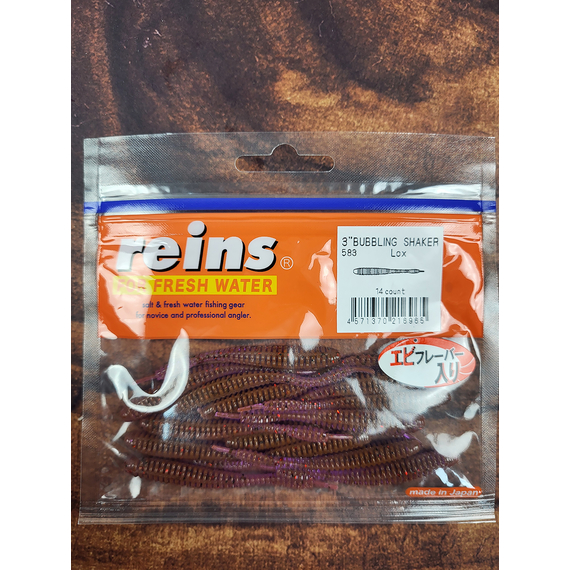 Силікон Reins Bubbling Shaker 3" 583 LOX (14шт/уп), Довжина силікону: 3.0" (7,62 см), Колір силікону: 583 LOX, фото , изображение 2