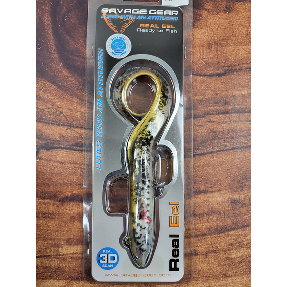 Силікон Savage Gear 4D Real Eel 200mm 38.0g Olive/Pearl PHP (поштучно), Довжина силікону: 200mm, Колір силікону: Olive/Pearl PHP, фото , изображение 2