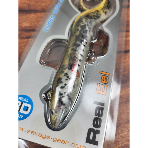 Силікон Savage Gear 4D Real Eel 200mm 38.0g Olive/Pearl PHP (поштучно), Довжина силікону: 200mm, Колір силікону: Olive/Pearl PHP, фото , изображение 4