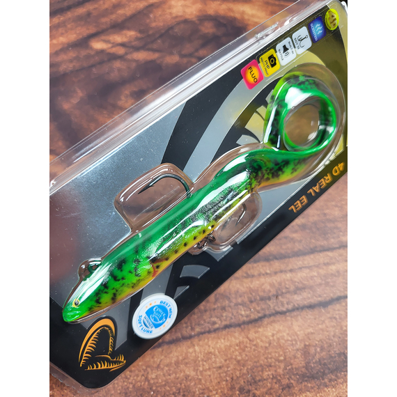 Силікон Savage Gear 4D Real Eel 200mm 38.0g Firetiger (поштучно), Довжина силікону: 200mm, Колір силікону: Firetiger, фото , изображение 5