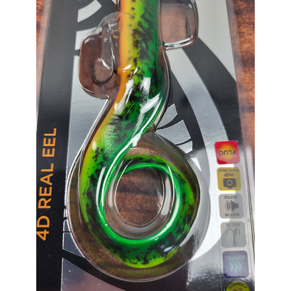 Силікон Savage Gear 4D Real Eel 200mm 38.0g Firetiger (поштучно), Довжина силікону: 200mm, Колір силікону: Firetiger, фото , изображение 7