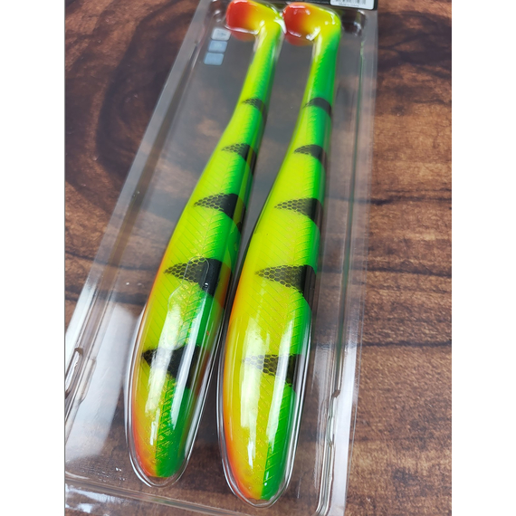 Силікон Savage Gear Monster Shad 220mm 60.0g Firetiger (2 шт / уп), Довжина силікону: 220mm, Колір силікону: Firetiger, фото , изображение 4