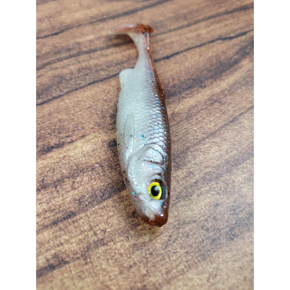 Силікон Savage Gear Fat Minnow T-Tail 130mm 20.0g Holo Baitfish (Поштучно), Довжина силікону: 130mm, Колір силікону: Holo Baitfish, фото , изображение 4